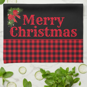 Christmas Holiday Kitchen Towel Buffalo Plaid