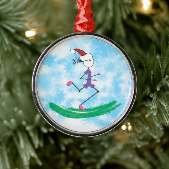 Christmas Holiday Lady Runner © Running Metal Tree Decoration (Tree)
