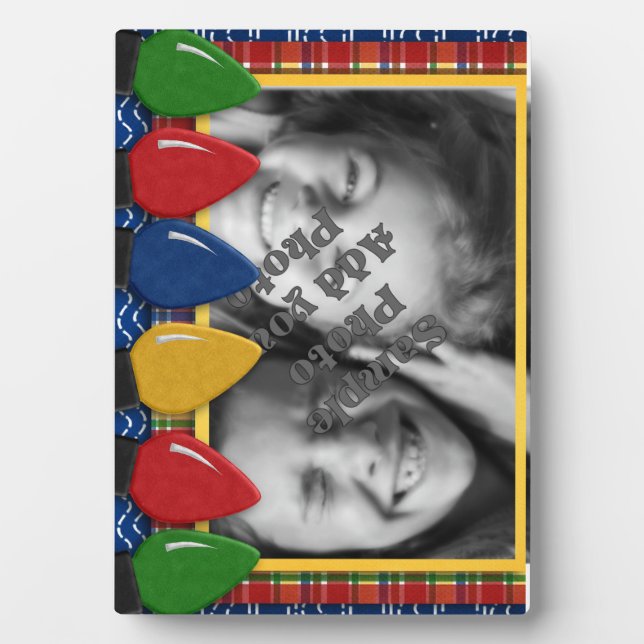 Christmas Holiday Lights Photo Frame Gift (Front)
