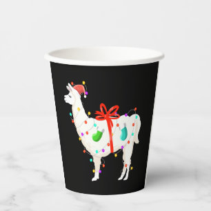 Christmas Holiday Llama Paper Cups