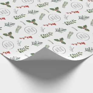 Christmas Holiday Logo Small Business Promotional Wrapping Paper