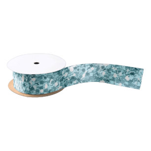 Christmas Holiday Lt Blue Glitter Satin Ribbon