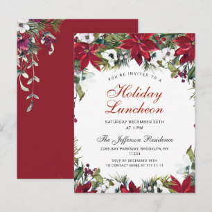 Christmas Holiday Luncheon Invitation Card