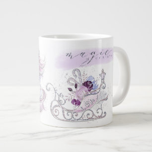 Christmas Holiday - Magic of Christmas - Unicorns Large Coffee Mug