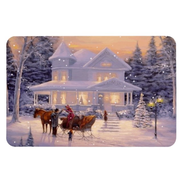 Christmas Holiday Magnet (Horizontal)