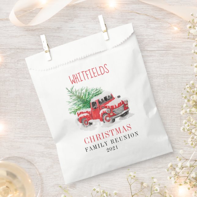 Christmas Holiday Matching Family Reunion Custom Favour Bag (Clipped)
