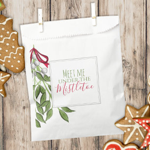 Christmas Holiday Mistletoe Cute Whimsical Favour Favour Bag