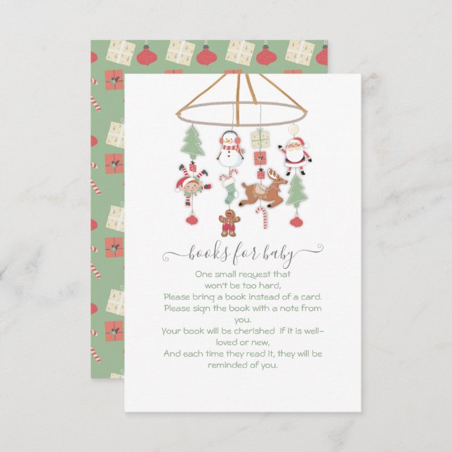 Christmas Holiday Mobile Books for Baby Invitation (Front/Back)