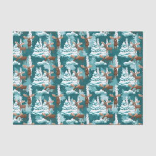 Christmas Holiday moose party tissue Paper
