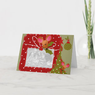 Christmas Holiday Mouse Photo Card