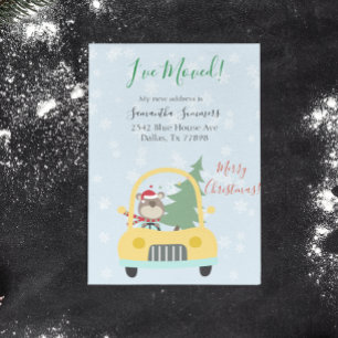 Christmas Holiday Moving Announcement I've Moved Postcard
