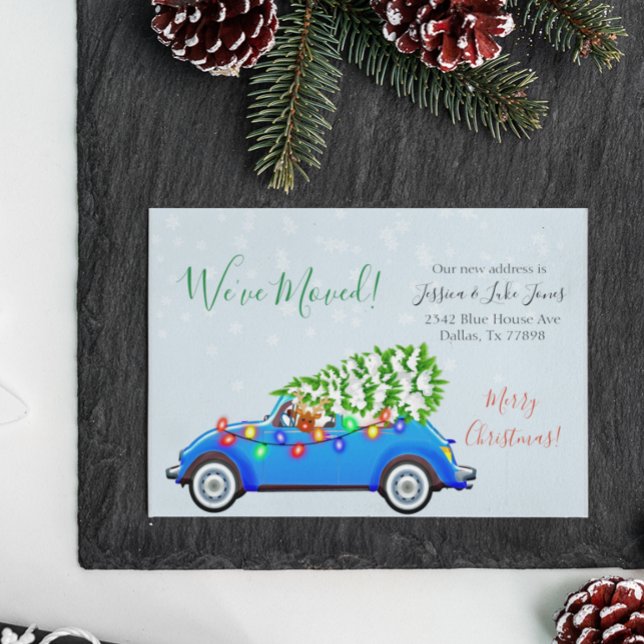 Christmas Holiday Moving Announcement We've Moved Postcard (Creator Uploaded)