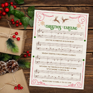 Christmas Holiday Music Sheet Invitation