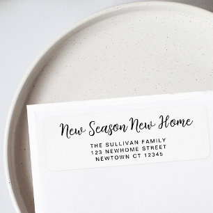 Christmas Holiday New Home Return Address Label