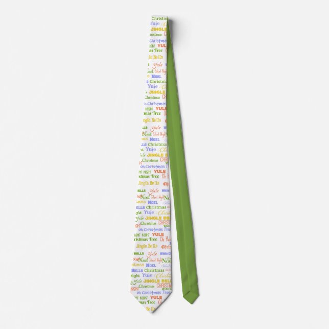 Christmas Holiday Noel Xmas Carol Tie (Front)