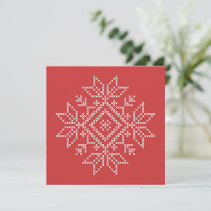Christmas holiday nordic knitted snowflake 