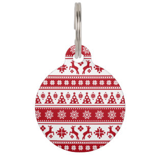 Christmas Holiday Nordic Pattern Cosy Pet Tag