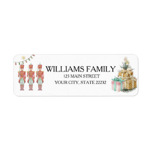 Christmas Holiday Nutcracker Address Label Return Address Label