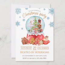 Christmas Holiday Nutcracker Dinner Invitation 