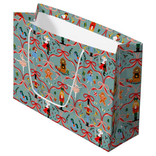 Christmas Holiday - Nutcracker Large Gift Bag (Front Angled)