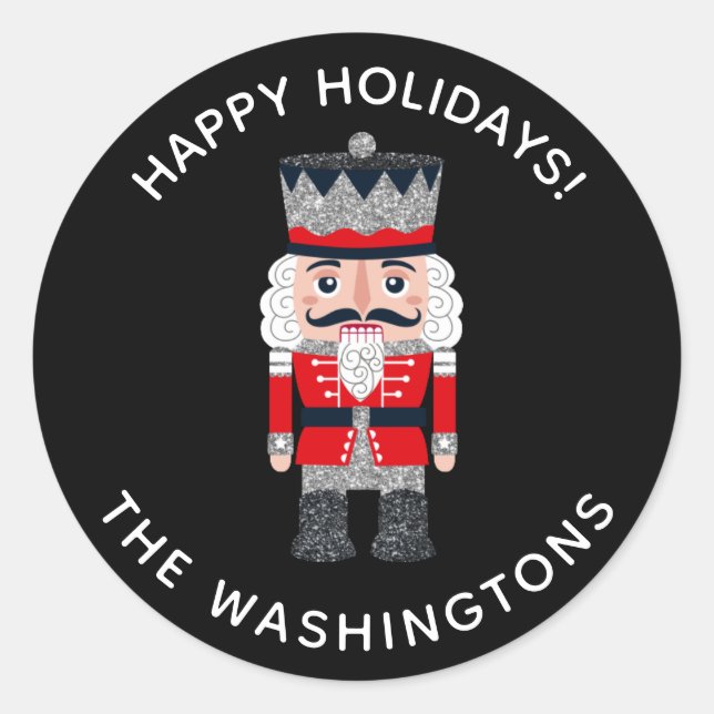Christmas Holiday Nutcracker Sticker (Front)