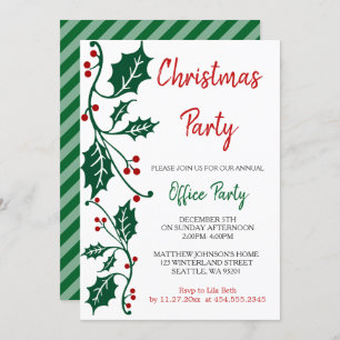 Christmas Holiday Office Design Invitation