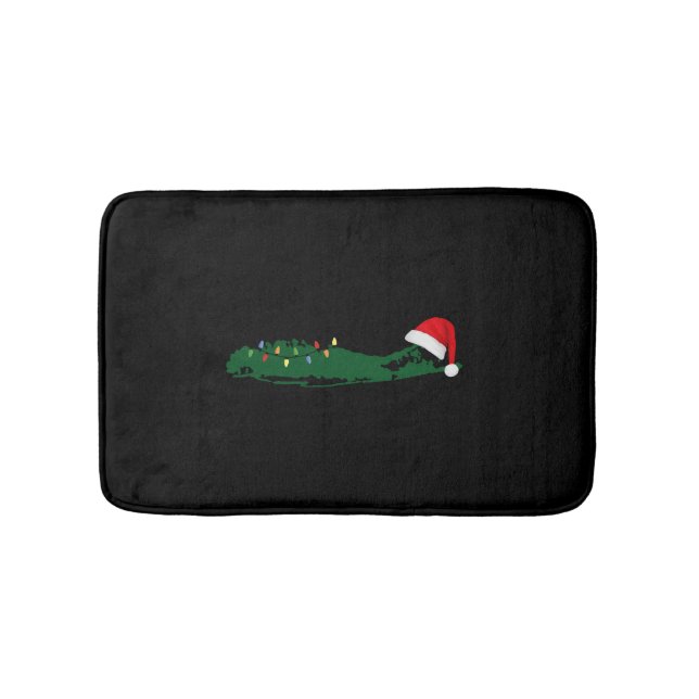 Christmas Holiday on Long Island Festive Bath Mat (Front)