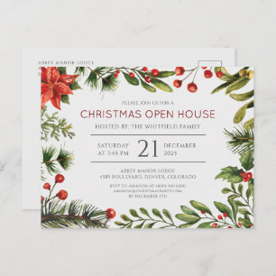 Christmas Holiday Open House Office Party Invitation Postcard