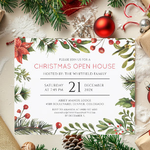 Christmas Holiday Open House Party Invitation