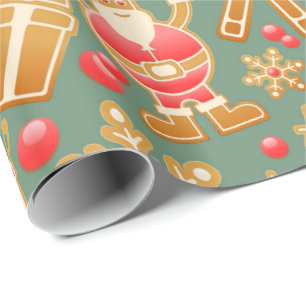 Christmas Holiday Ornament Background Pattern Wrapping Paper