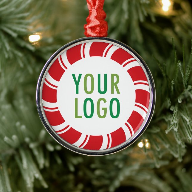 Christmas Holiday Ornament Company Logo Candy Cane (Tree)