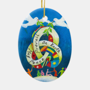 Christmas Holiday Ornament - World Peace
