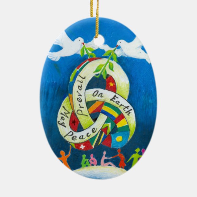 Christmas Holiday Ornament - World Peace (Back)