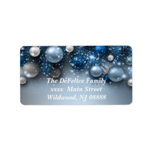 Christmas Holiday Ornaments - Blues Label