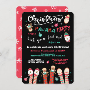 Christmas Holiday Pajama Party Invitation