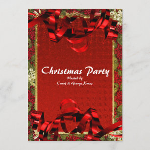 Christmas holiday party elegant office invitation