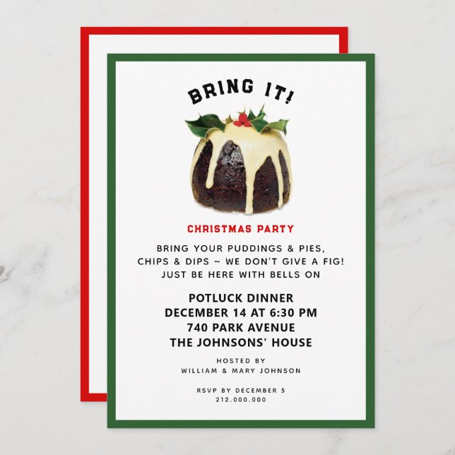 Christmas Holiday Party Invitation (Front/Back)