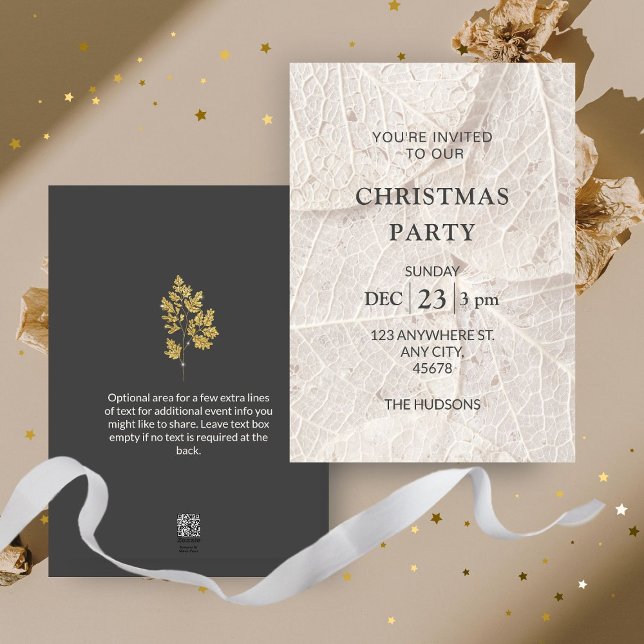 Christmas Holiday Party Invitation Black & White (Creator Uploaded)