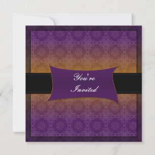 Christmas & Holiday Party Invitation - Purple Gold