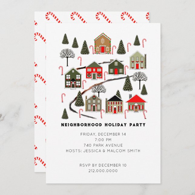Christmas Holiday Party Invitations (Front/Back)