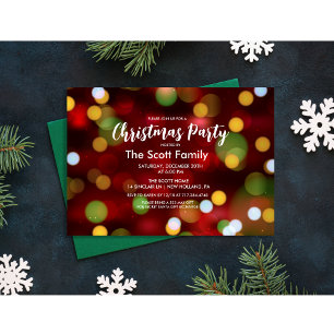 Christmas Holiday Party Lights Invitation