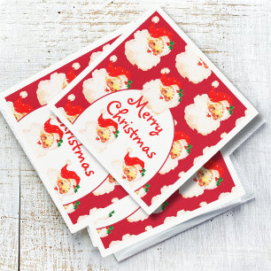 Christmas Holiday Party Santa Claus Red  Napkin