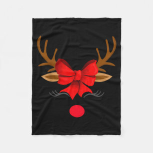 Christmas Holiday Party Santa Claus Rudolph The Re Fleece Blanket