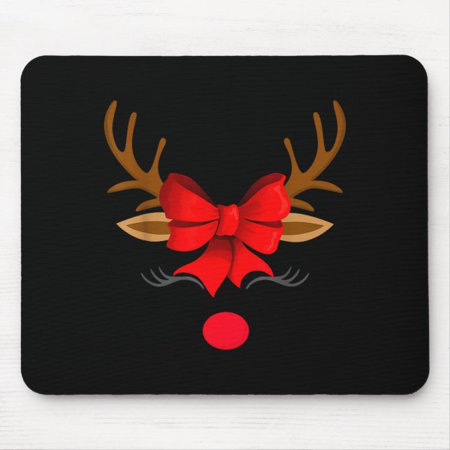 Christmas Holiday Party Santa Claus Rudolph The Re Mouse Pad (Front)