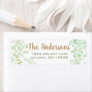 Christmas Holiday Pastel Green Return Address Label