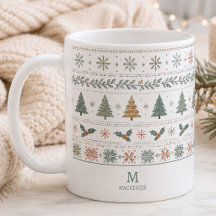 Christmas Holiday Pattern Monogram