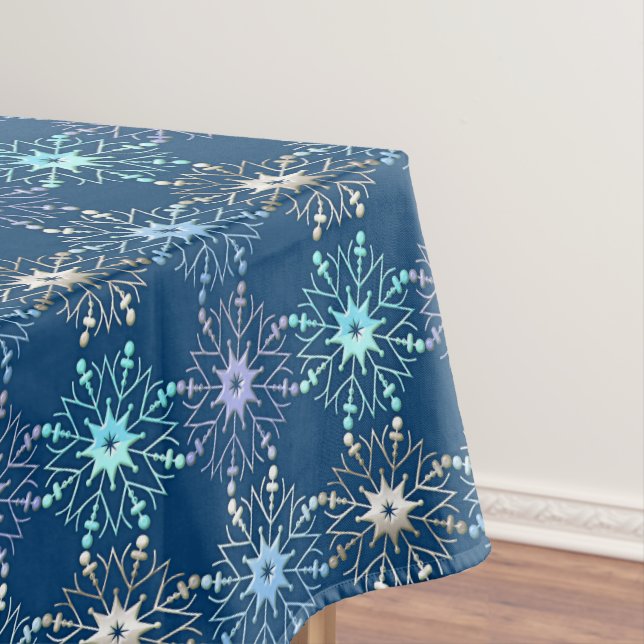 christmas holiday pattern tablecloth (In Situ)