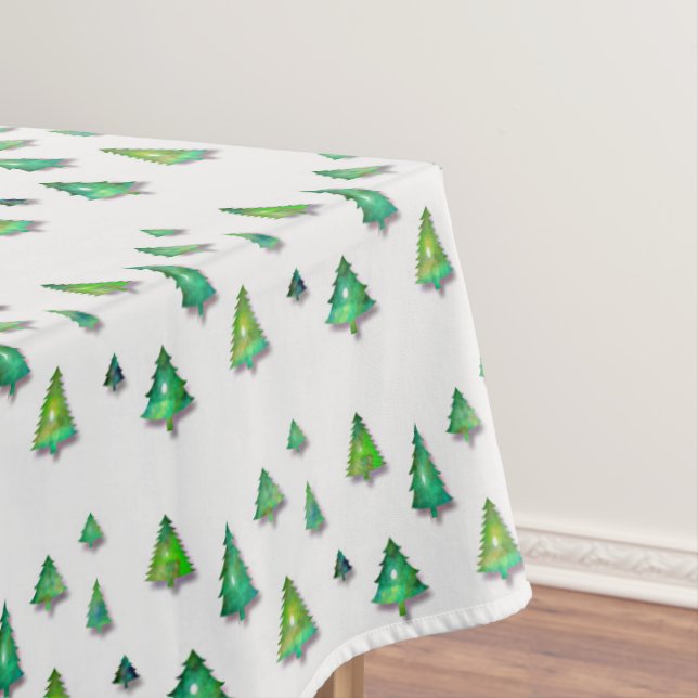 christmas holiday pattern tablecloth (In Situ)