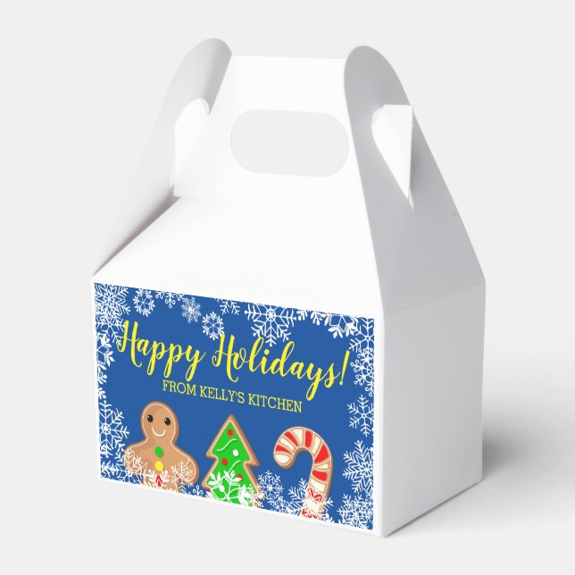 Christmas holiday personalised cookie treat box (Front Side)