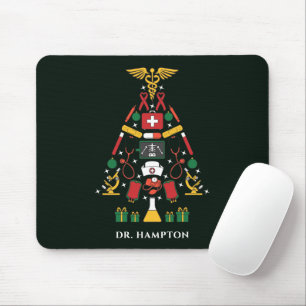 Christmas Holiday Personalised Medic Doctor Nurse Mouse Pad